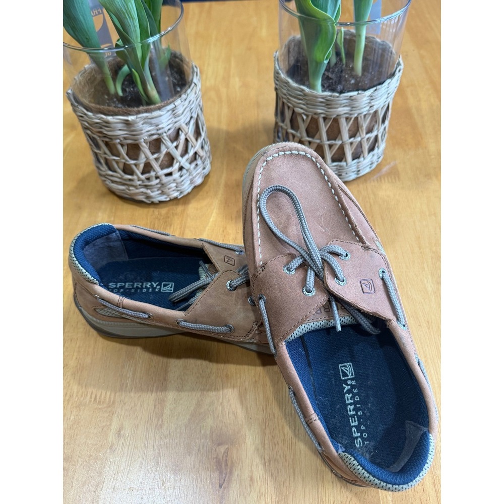 Sherry Top-Sider Boat Shoes Men's Size 6M Leather Tan